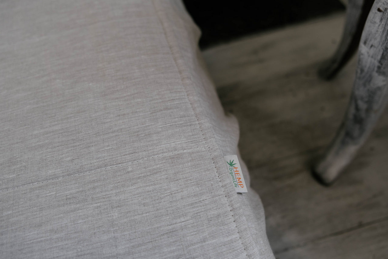 Hemp Linen Mattress Pad cover as fitted sheet filled organic Hemp Fiber in 100% non-dyed Linen fabric Queen Full, Twin, King, custom size/Hypoallergenic
