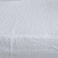 White Linen Fitted Sheet Linen Washed Fabric Queen Full, Twin, King Custom size