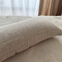 Hemp Body Pillow Filled Breathable Hemp Fiber Filler in Natural Linen Fabric Side Sleeper Support Pillow with regulation height