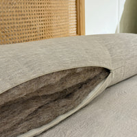 Hemp Body Pillow Filled Breathable Hemp Fiber Filler in Natural Linen Fabric Side Sleeper Support Pillow with regulation height