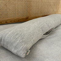 Hemp Body Pillow Filled Breathable Hemp Fiber Filler in Natural Linen Fabric Side Sleeper Support Pillow with regulation height
