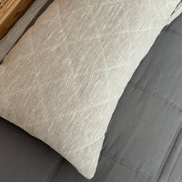 Quilted Hemp Body Pillow Filled Breathable Hemp Fiber Filler in Natural Linen Fabric / Side Sleeper Support Pillow with regulation height