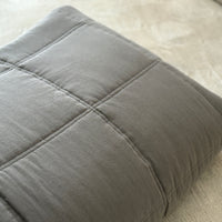 Graphite Hemp Blanket Bedspread or Throw - Hemp Filling in Washed Linen Cotton fabric - Minimalist Bed Cover - Breathable Summer blanket