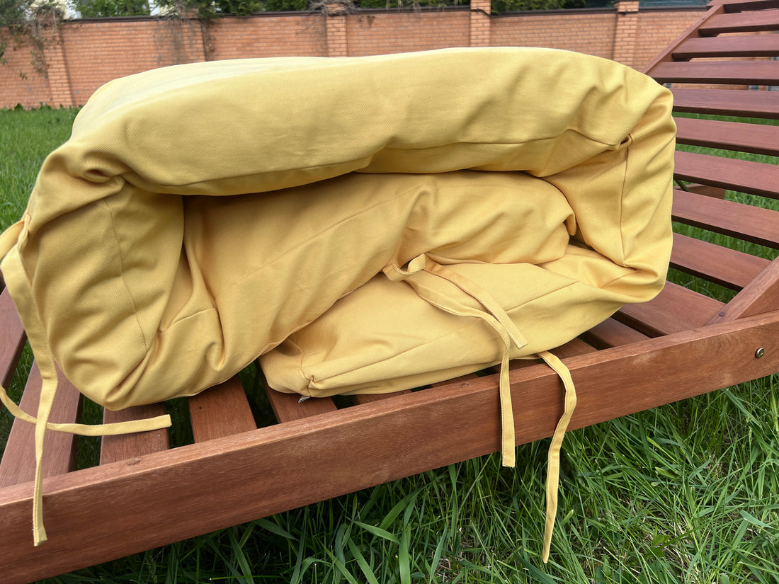 Unique Hemp Сushion for Sunbed with Natural Cotton Cover Sun Lounger Pool Pad Replacement Chair Garden Outdoor Filled organic Hemp fiber