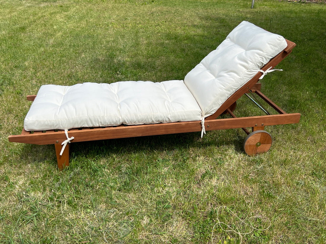 Unique Hemp Сushion for Sunbed with Natural Cotton Cover Sun Lounger Pool Pad Replacement Chair Garden Outdoor Filled organic Hemp fiber