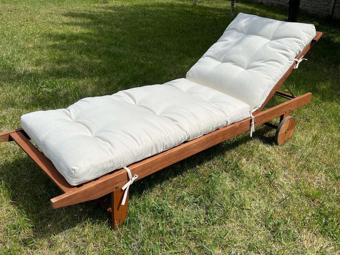 Unique Hemp Сushion for Sunbed with Natural Cotton Cover Sun Lounger Pool Pad Replacement Chair Garden Outdoor Filled organic Hemp fiber