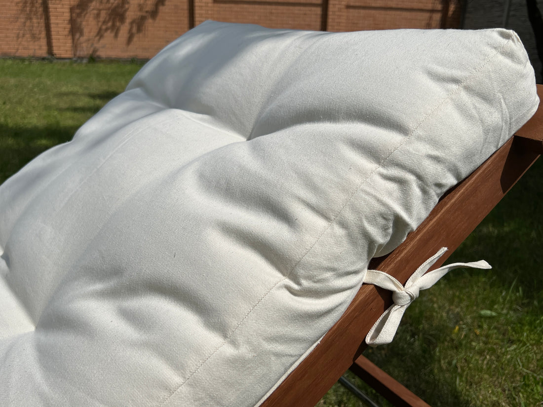 Unique Hemp Сushion for Sunbed with Natural Cotton Cover Sun Lounger Pool Pad Replacement Chair Garden Outdoor Filled organic Hemp fiber