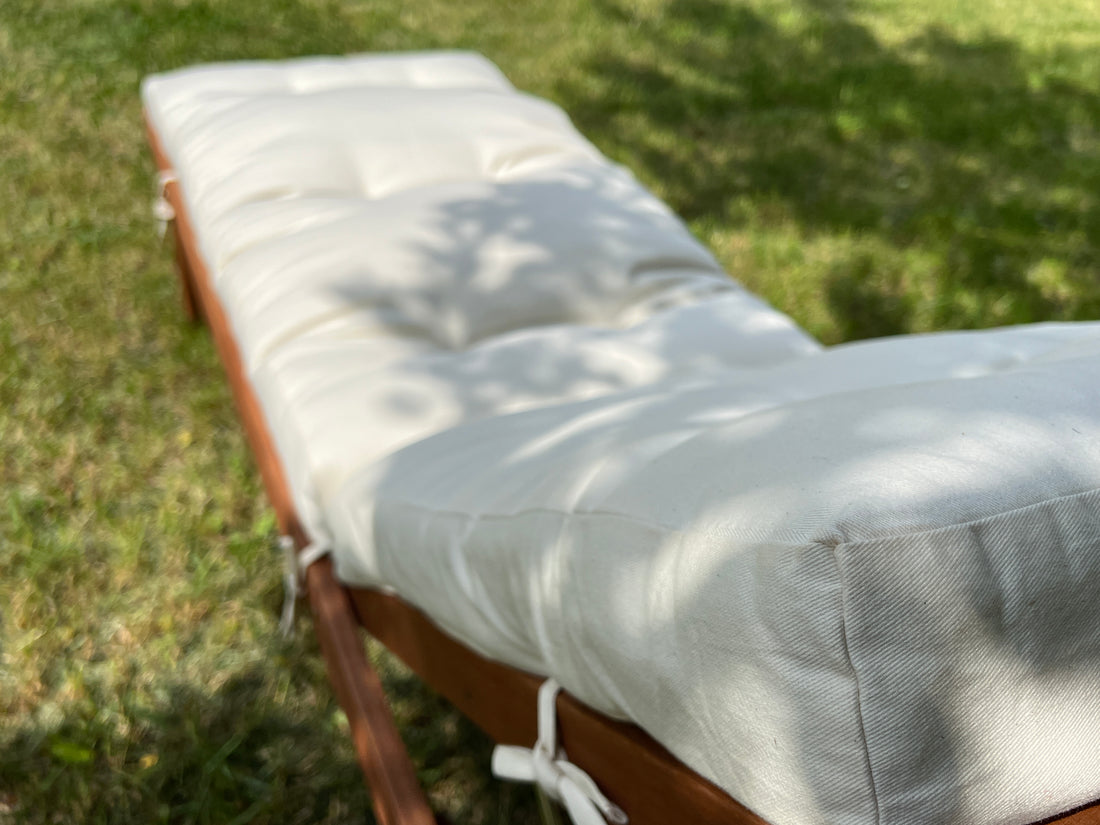 Unique Hemp Сushion for Sunbed with Natural Cotton Cover Sun Lounger Pool Pad Replacement Chair Garden Outdoor Filled organic Hemp fiber