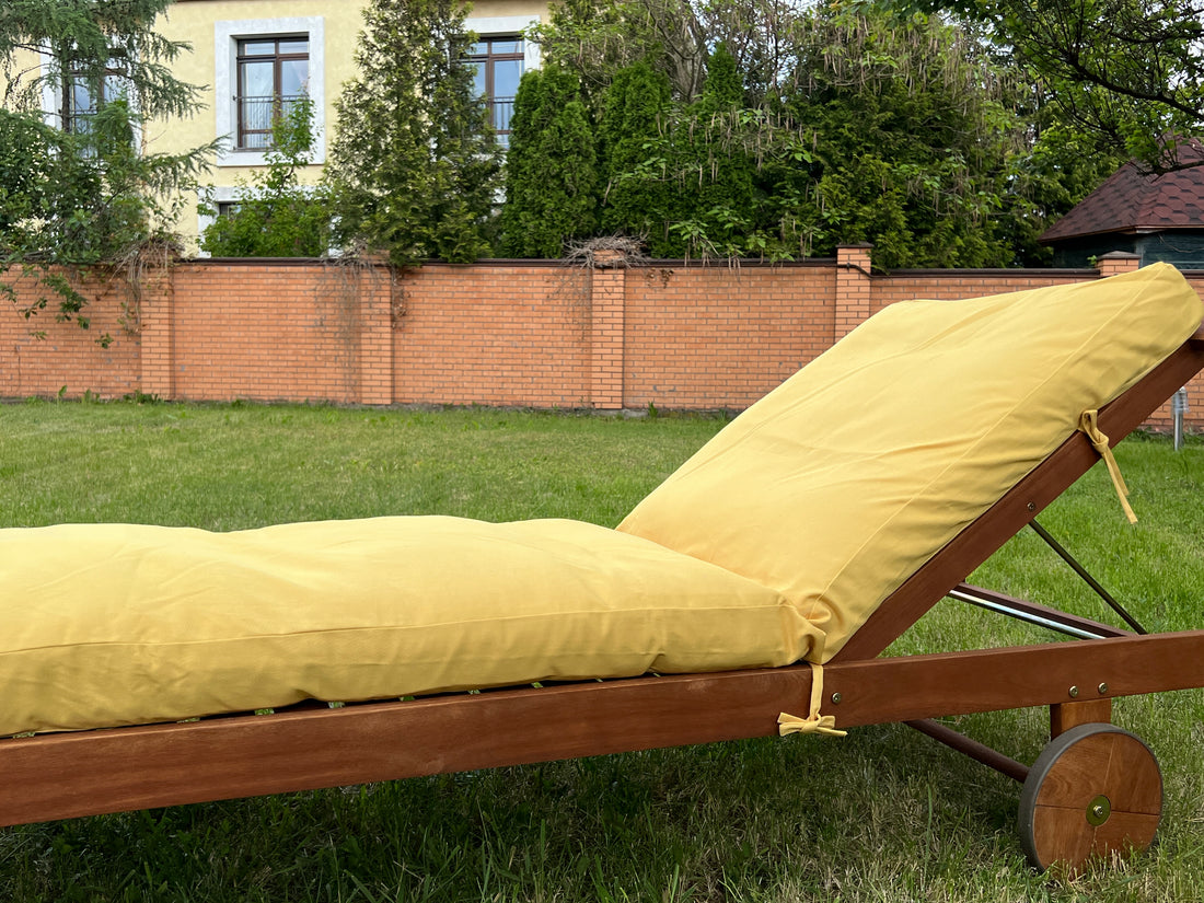 Unique Hemp Сushion for Sunbed with Natural Cotton Cover Sun Lounger Pool Pad Replacement Chair Garden Outdoor Filled organic Hemp fiber