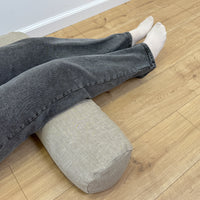 Hemp Linen Bolster filled organic Buckwheat hulls yoga pillow Meditation pillow natural non dyed Linen / Hemp fabric