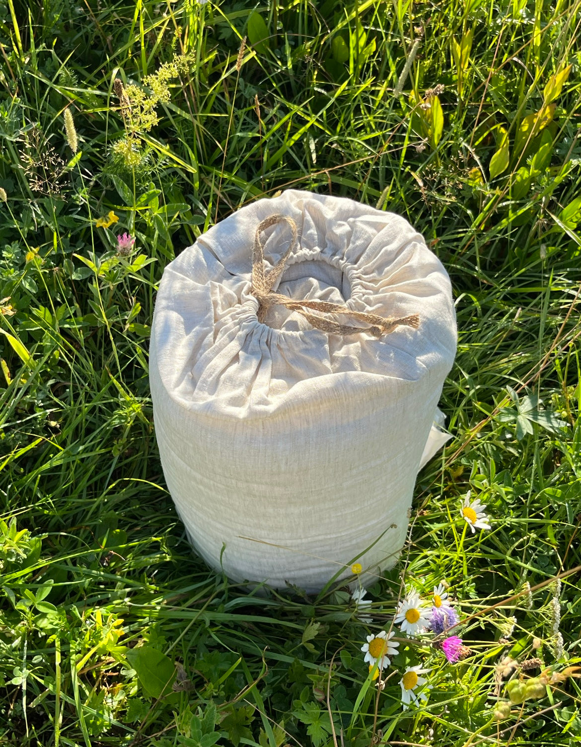 HEMP Sleeping Bag Hemp Fabric filled Organic Hemp Fiber Filler Hand Made non-dyed, unbleached eco friendly sleep bag