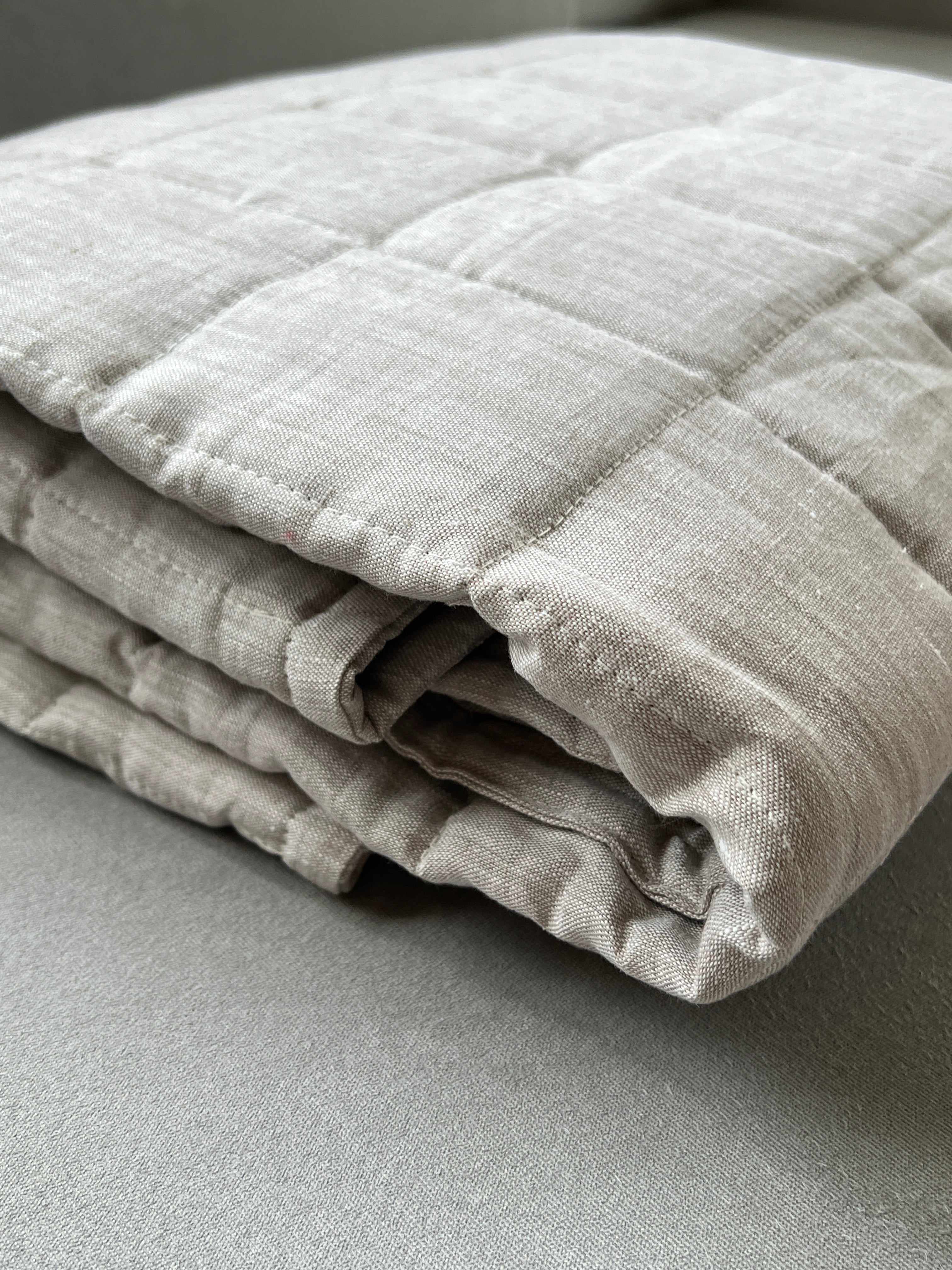 Linen Quilted Sofa Cover filled organic Hemp Fiber Protector Covers Machine Washable Furniture Protectors Couch Slipcovers Custom made sizes