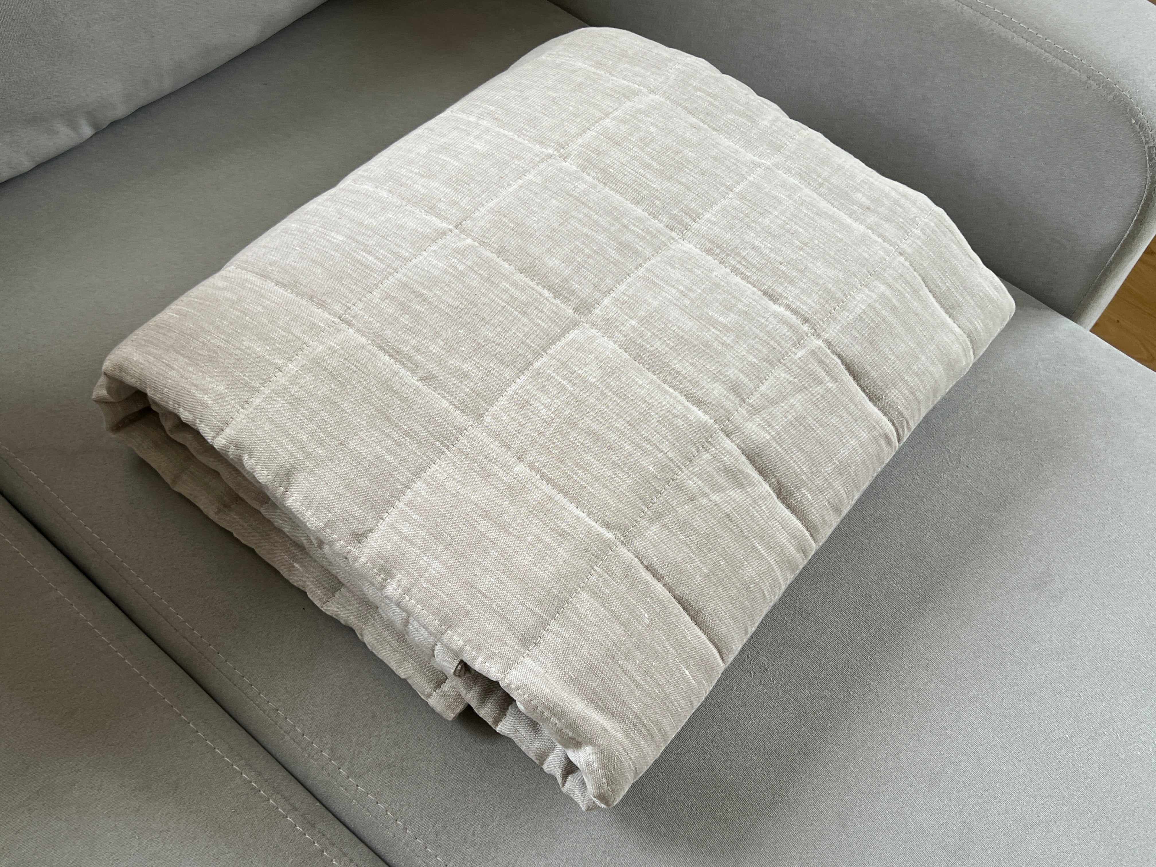 Linen Quilted Sofa Cover filled organic Hemp Fiber Protector Covers Machine Washable Furniture Protectors Couch Slipcovers Custom made sizes