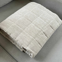 Linen Quilted Sofa Cover filled organic Hemp Fiber Protector Covers Machine Washable Furniture Protectors Couch Slipcovers Custom made sizes