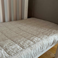 Organic Hemp Mattress Pad in linen fabric as fitted sheet/ filled Hemp Fiber + 100% Flax cover/Queen Full, Twin, King size/Hypoallergenic