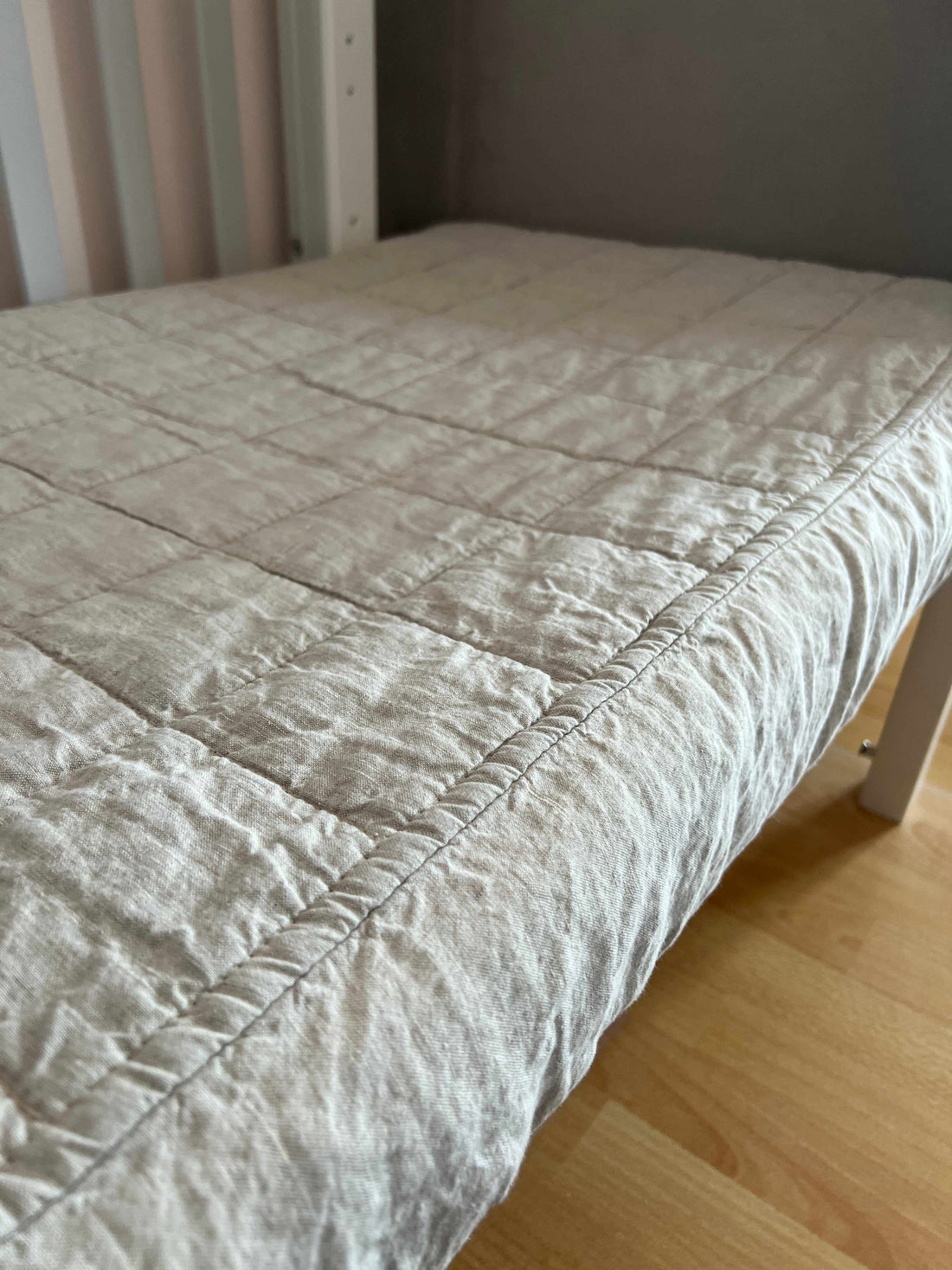 Organic Hemp Mattress Pad in linen fabric as fitted sheet/ filled Hemp Fiber + 100% Flax cover/Queen Full, Twin, King size/Hypoallergenic