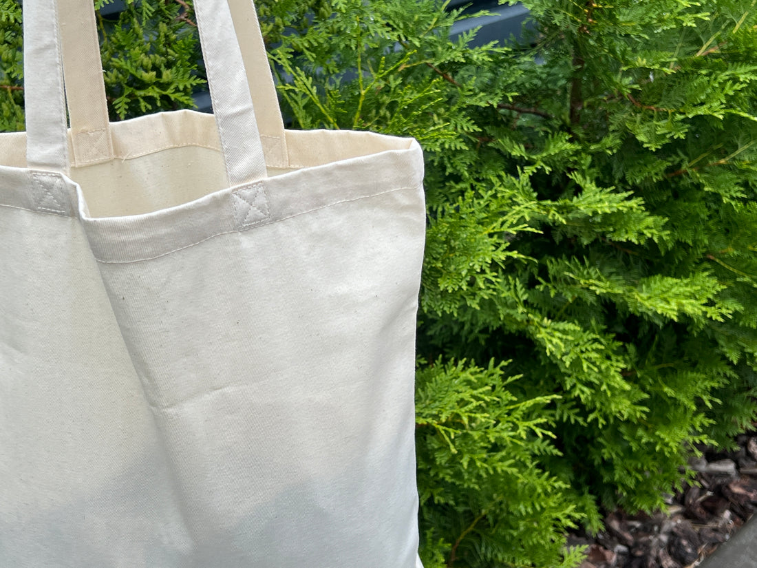 Tote Bag Canvas Bag "Hemp Organic Life" Natural Shopping Bag with print of plants Hemp Linen Buckwheat Hulls Shoulder Bags