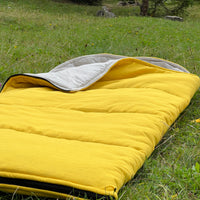 Toddler HEMP Linen Sleeping Bag with Hood School Yellow Nap mat for Kids, Toddler Nap Mat organic hemp fiber filling in hemp linen fabric