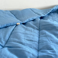 Blue Warm HEMP Linen Comforter Blanket Linen Fabric Filler Organic Hemp Fiber Eco friendly- Full Queen King Custom Size