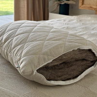 HEMP Pillow filled organic HEMP FIBER in Hemp fabric Hypoallergenic Bed Pillow Eco pillow