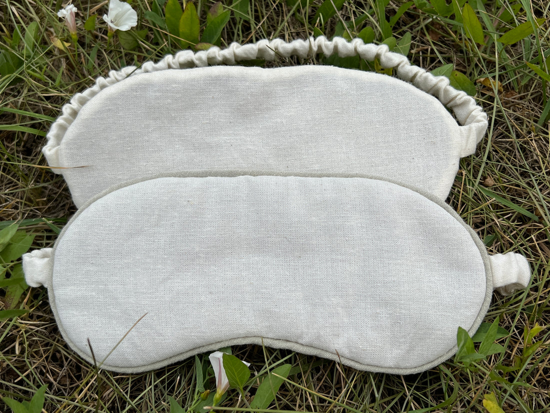 Organic Hemp Eye Mask Meditation Eye Mask Sleep Mask Natural Hemp Fiber Filling Hemp Fabric
