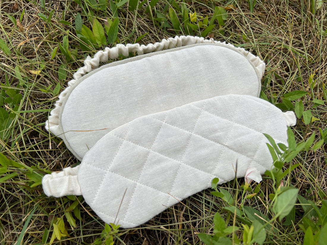Organic Hemp Eye Mask Meditation Eye Mask Sleep Mask Natural Hemp Fiber Filling Hemp Fabric