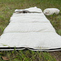 Thick HEMP Sleeping Bag Hemp Fabric filled Organic Hemp Fiber Filler Hand Made non-dyed, unbleached eco friendly sleep bag