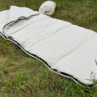 Thick HEMP Sleeping Bag Hemp Fabric filled Organic Hemp Fiber Filler Hand Made non-dyed, unbleached eco friendly sleep bag