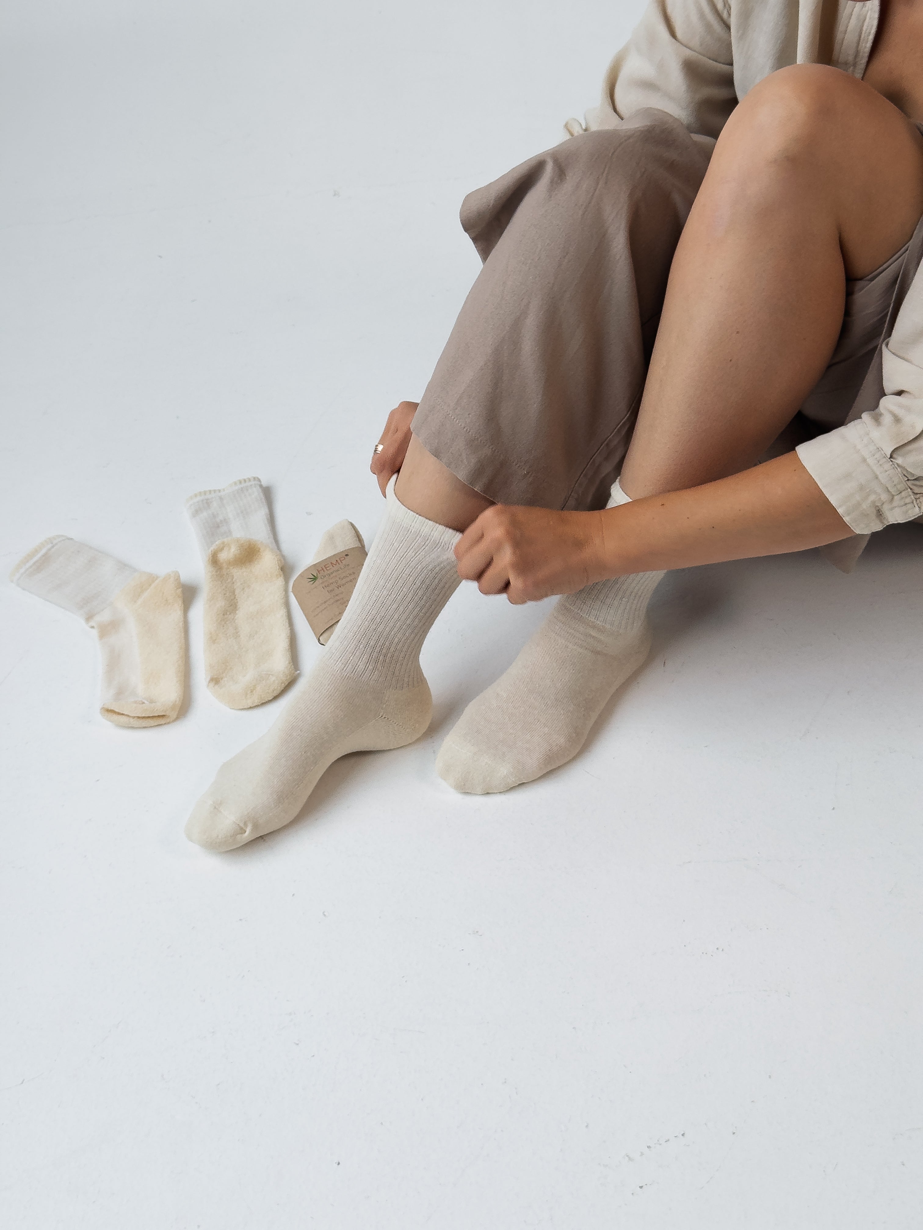Warm Hemp Socks with Soft Terry Cushioning Set of 6 Cozy Hemp Socks for women Warmth You Can Feel