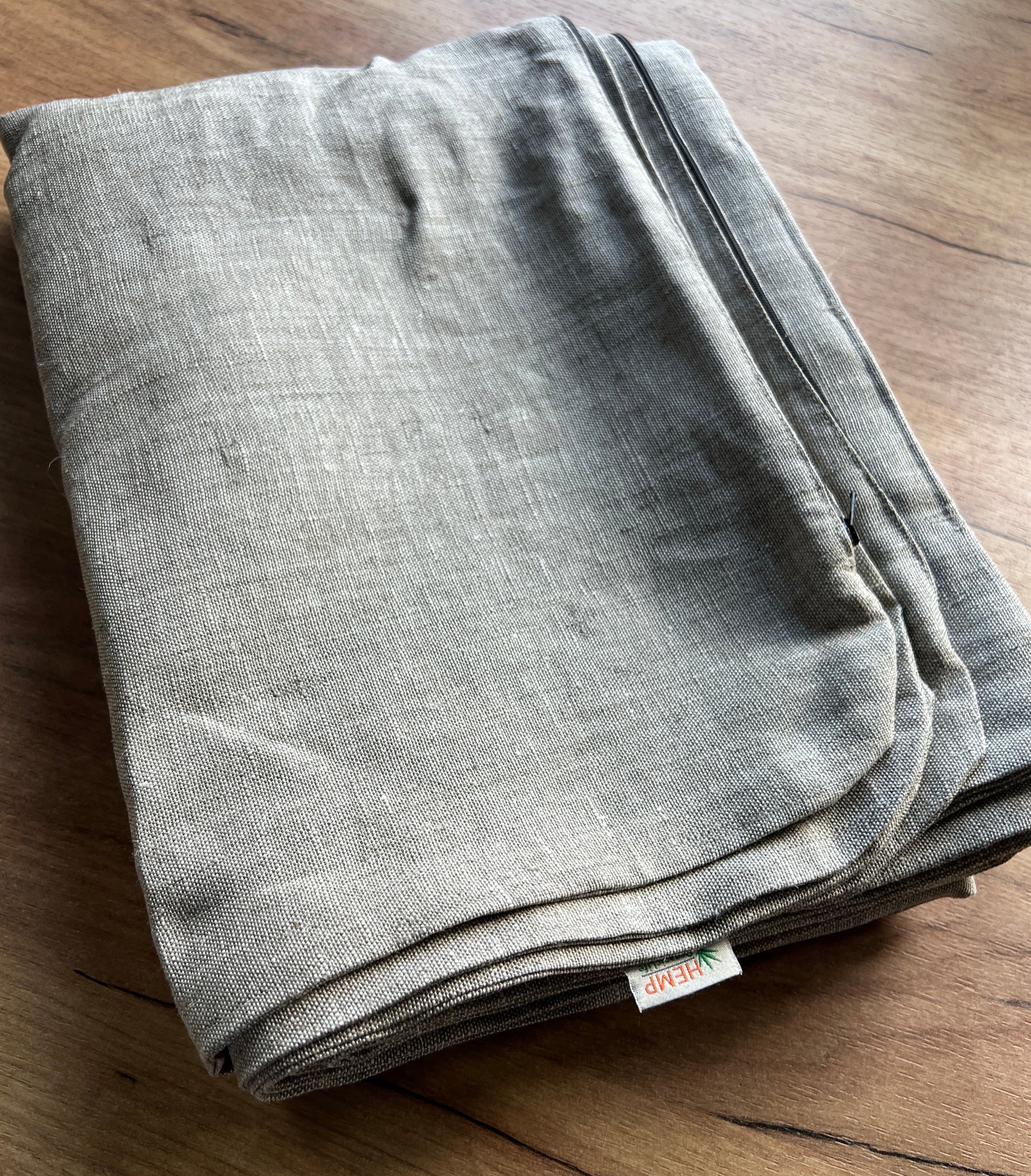 Natural Linen multi chamber cover/encasement undyed without filler buckwheat hulls