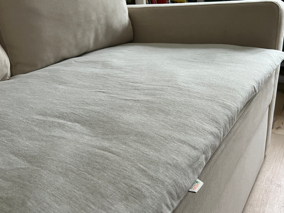 Organic Hemp Linen Sofa Protector Cover for Dogs Cats Machine Washable Furniture Protectors Sofa & Couch Custom made sizes Sofa Topper