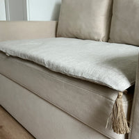 Organic Hemp Linen Sofa Protector Cover for Dogs Cats Machine Washable Furniture Protectors Sofa & Couch Custom made sizes Sofa Topper