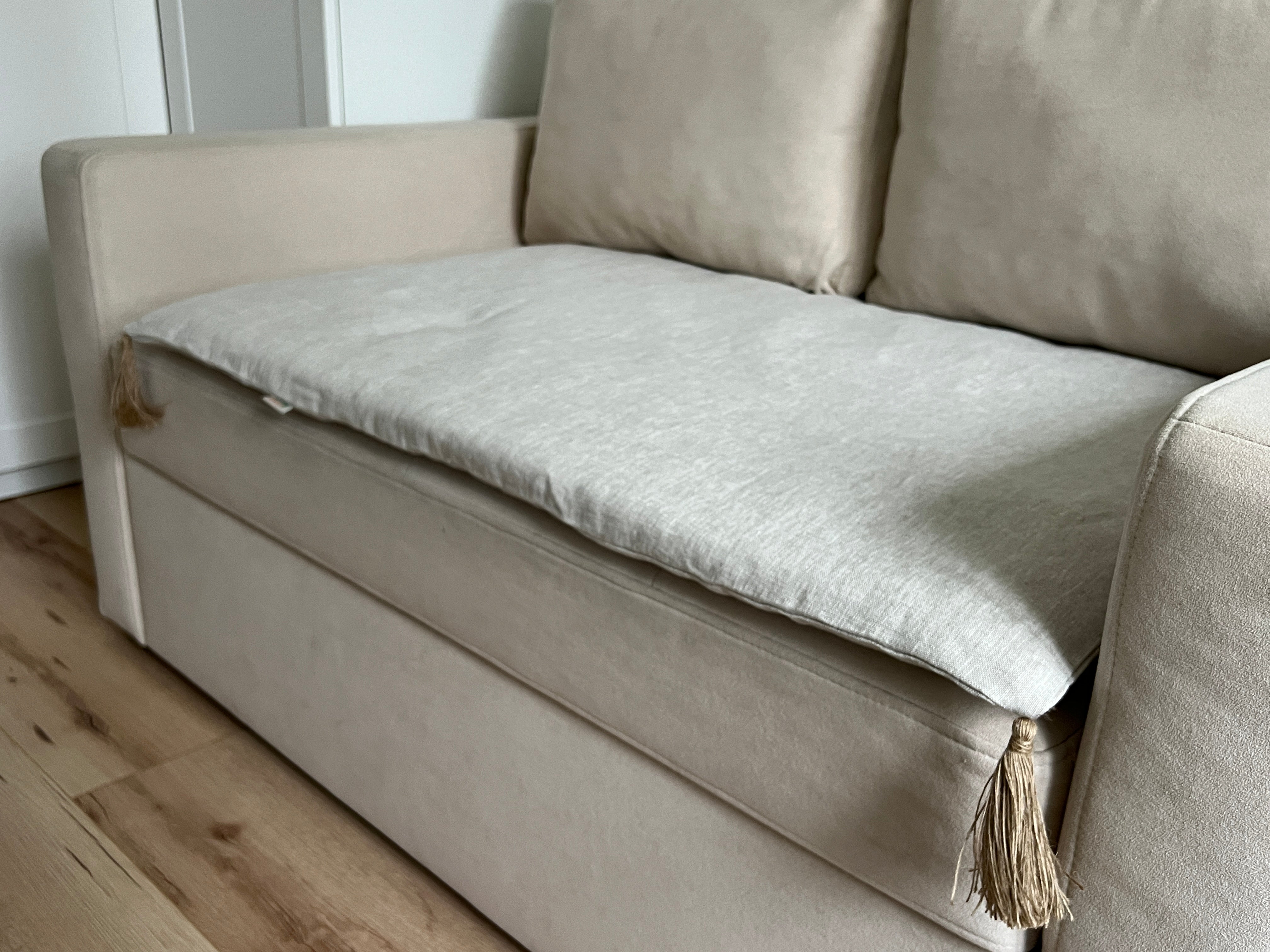 Organic Hemp Linen Sofa Protector Cover for Dogs Cats Machine Washable Furniture Protectors Sofa & Couch Custom made sizes Sofa Topper