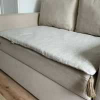 Organic Hemp Linen Sofa Protector Cover for Dogs Cats Machine Washable Furniture Protectors Sofa & Couch Custom made sizes Sofa Topper