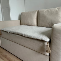 Organic Hemp Linen Sofa Protector Cover for Dogs Cats Machine Washable Furniture Protectors Sofa & Couch Custom made sizes Sofa Topper
