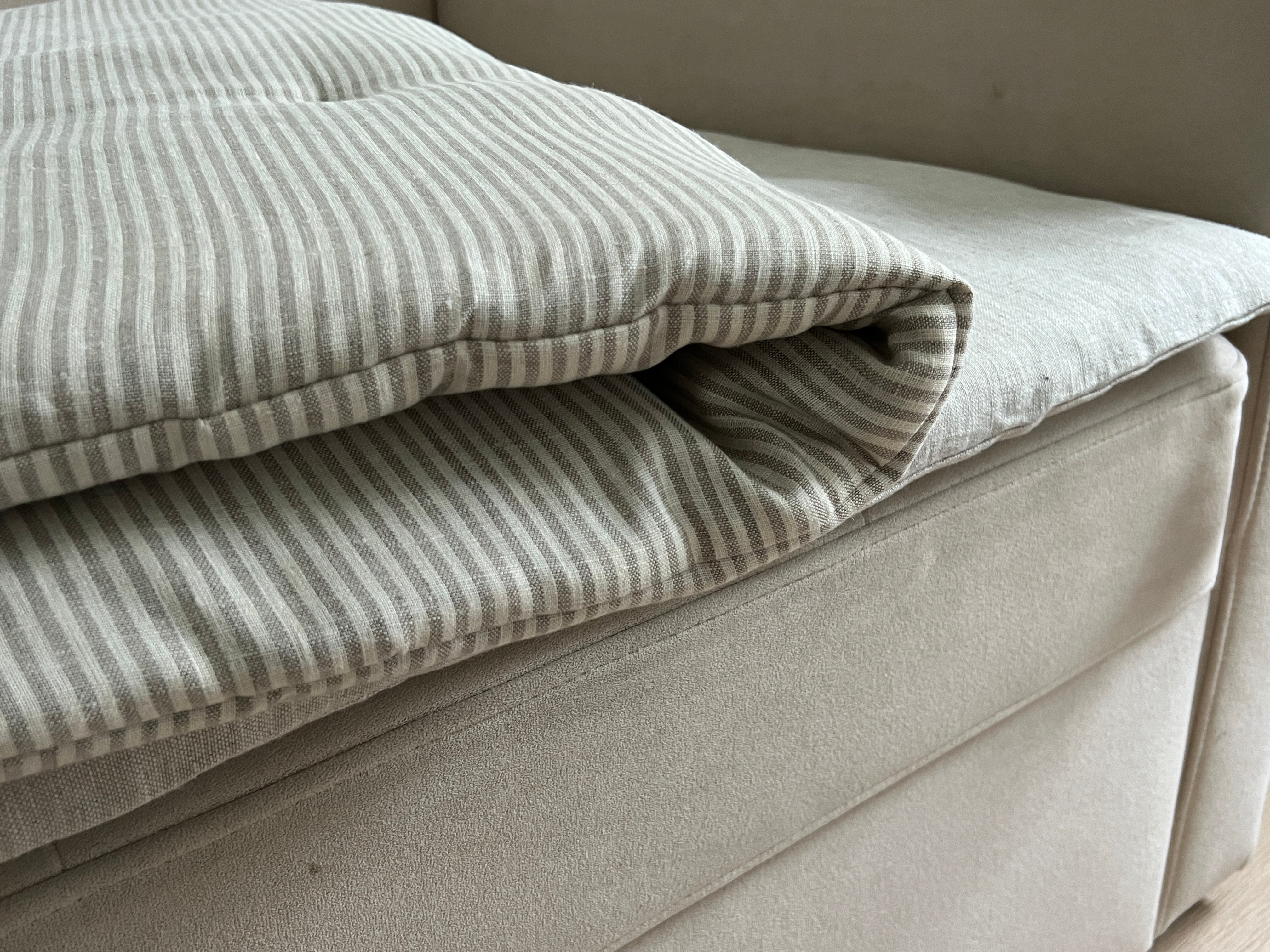 Hemp Linen Sofa Protector Cover Machine Washable Furniture Protectors Sofa & Couch Slipcovers Custom made sizes Sofa Topper for Dogs Cats