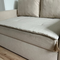 Hemp Linen Sofa Protector Cover Machine Washable Furniture Protectors Sofa & Couch Slipcovers Custom made sizes Sofa Topper for Dogs Cats