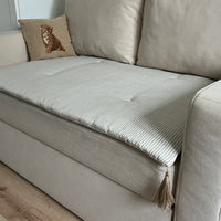 Hemp Linen Sofa Protector Cover Machine Washable Furniture Protectors Sofa & Couch Slipcovers Custom made sizes Sofa Topper for Dogs Cats