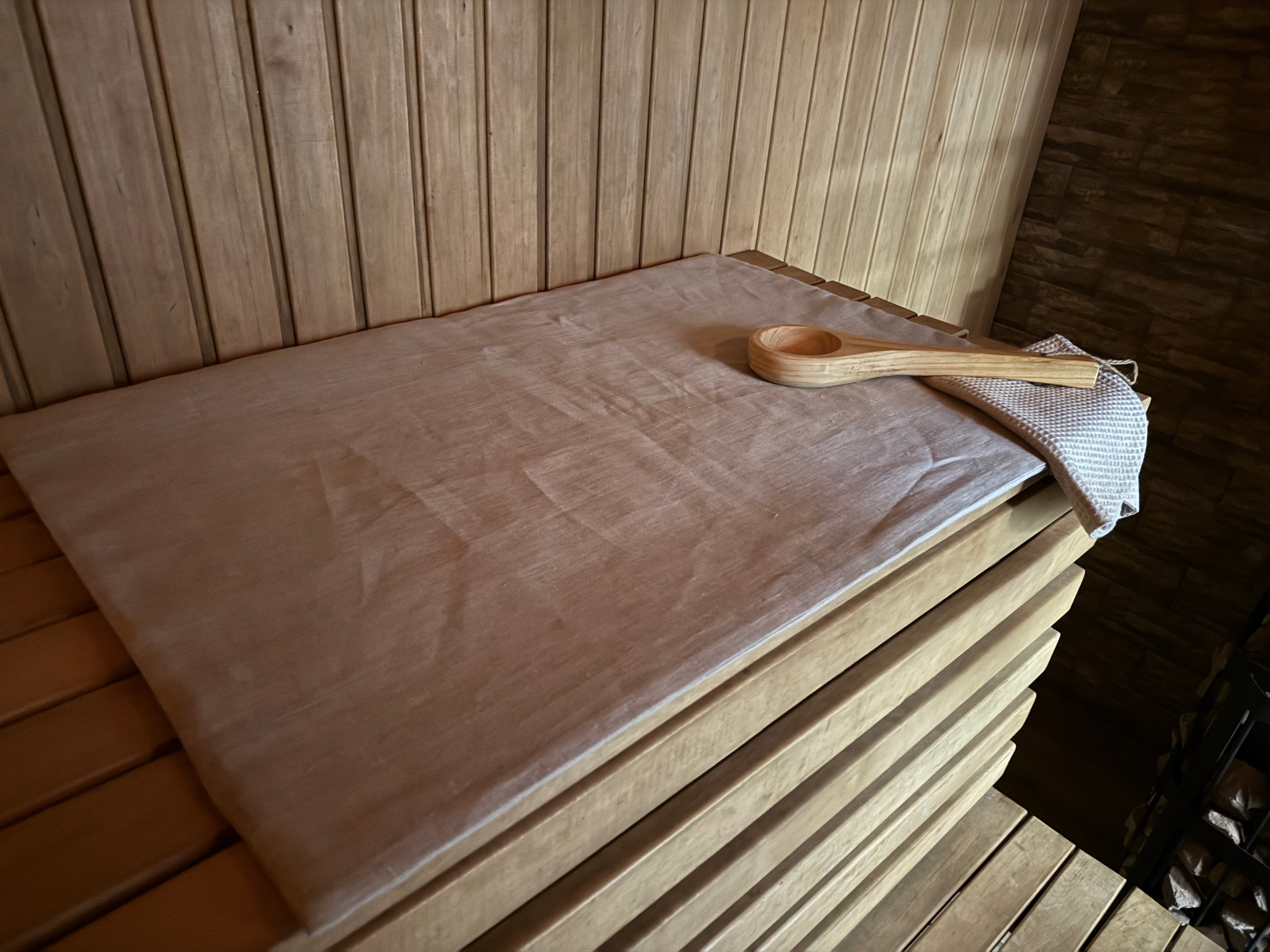 Hemp Natural Sauna Mat Linen Seating pads filled organic Hemp fiber filling in natural non-dyed linen fabric, Eco Friendly Sauna Accessories