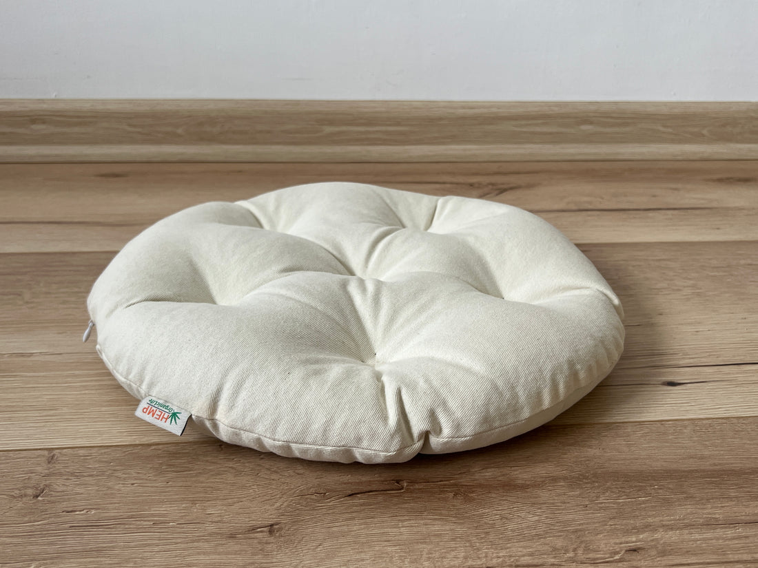 Cotton floor cushion filled organic Buckwheat hulls /Organic Meditation cushion/buckwheat shells pillow seat