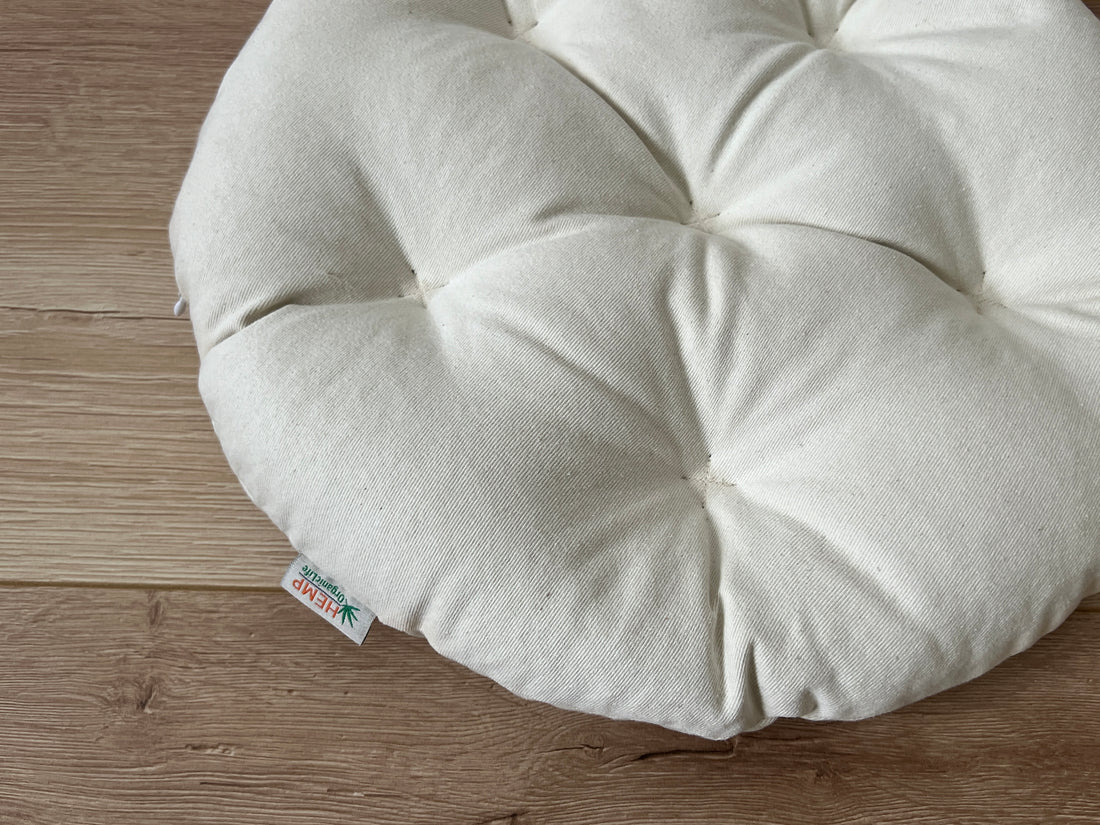 Cotton floor cushion filled organic Buckwheat hulls /Organic Meditation cushion/buckwheat shells pillow seat