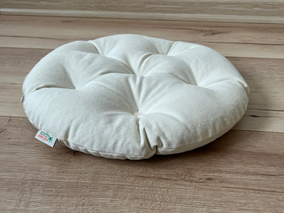 Cotton floor cushion filled organic Buckwheat hulls /Organic Meditation cushion/buckwheat shells pillow seat