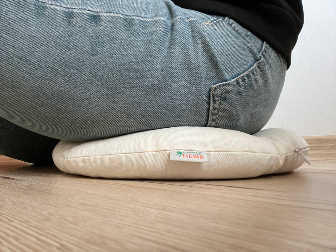 Cotton floor cushion filled organic Buckwheat hulls /Organic Meditation cushion/buckwheat shells pillow seat