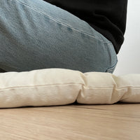Meditation Сushion with Buckwheat hulls in natural non-dyed Cotton fabric / for Yoga studio/ zabuton Organic Massage Pillow seat