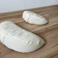 Big Meditation Cresсent cushion pillow filled with buckwheat hulls 20"x7.8"x3.9" (50x20x10cm)
