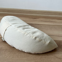 Big Meditation Cresсent cushion pillow filled with buckwheat hulls 20"x7.8"x3.9" (50x20x10cm)