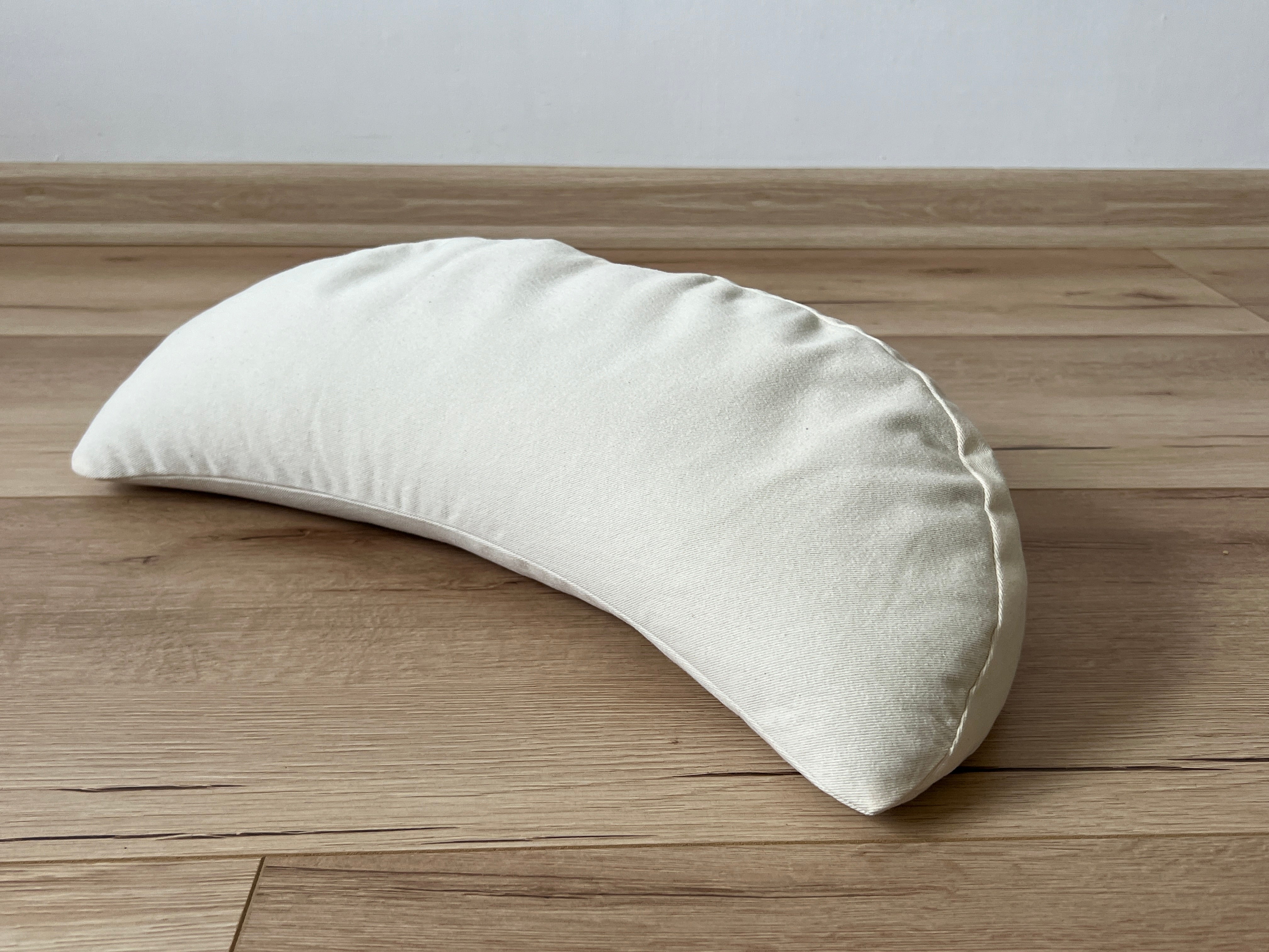 Big Meditation Cresсent cushion pillow filled with buckwheat hulls 20"x7.8"x3.9" (50x20x10cm)