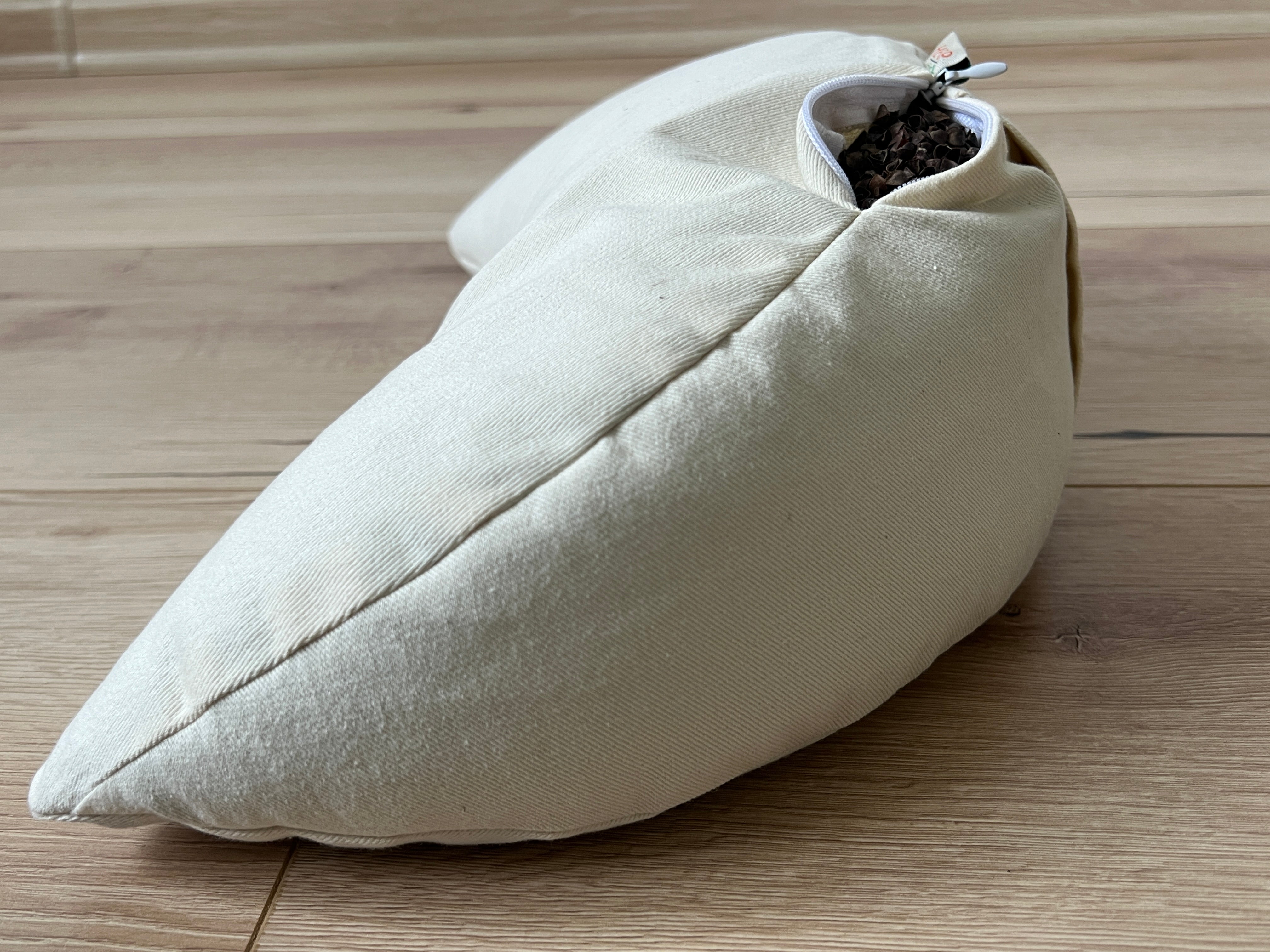 Big Meditation Cresсent cushion pillow filled with buckwheat hulls 20"x7.8"x3.9" (50x20x10cm)