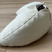 Big Meditation Cresсent cushion pillow filled with buckwheat hulls 20"x7.8"x3.9" (50x20x10cm)