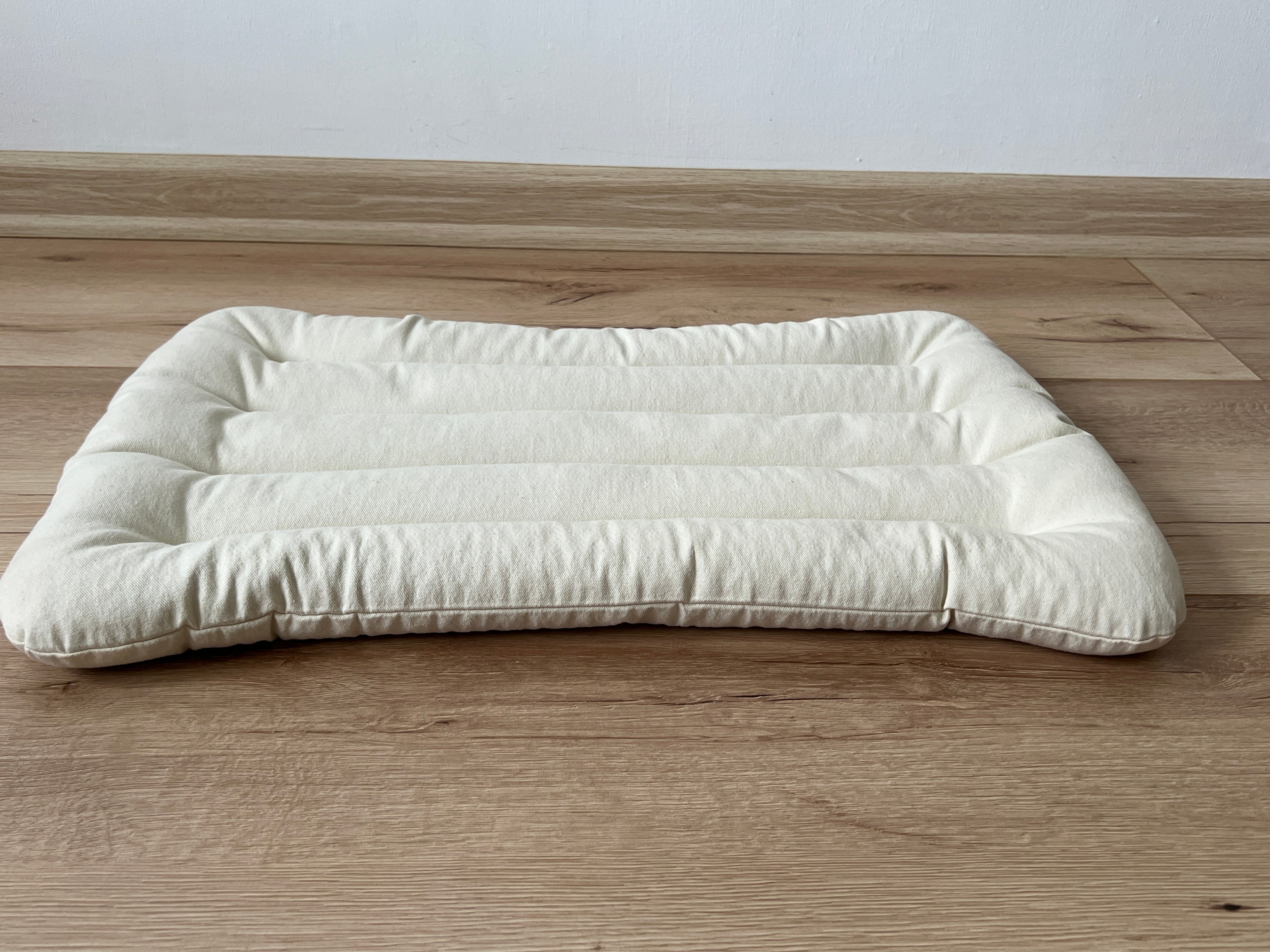 Meditation Сushion with Buckwheat hulls in natural non-dyed Cotton fabric / for Yoga studio/ zabuton Organic Massage Pillow seat